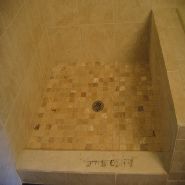 tumble mosaic floor shower