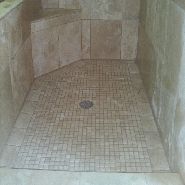 1x1 travertine shower floor