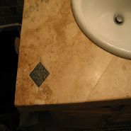 bathroom vanity top travertine