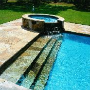 pool steps travertine jacuzzi