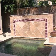 decorative limestone wall tile pool