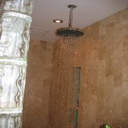 travertine shower